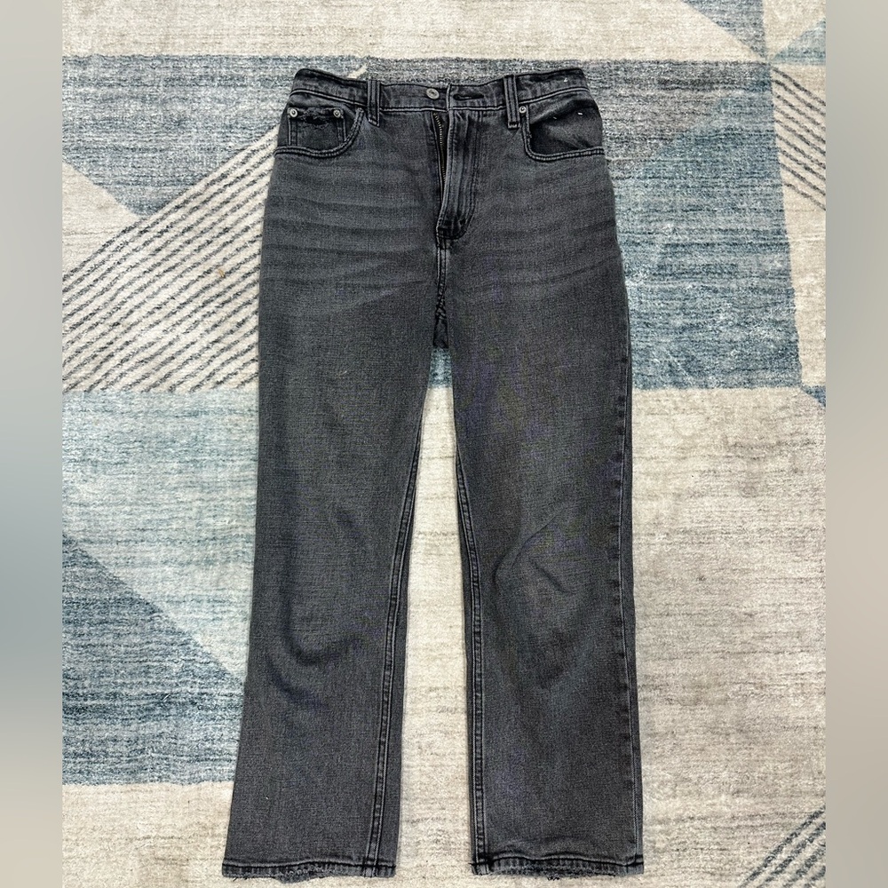 Abercrombie and Fitch Curve Love ankle straight jeans 0/25 short